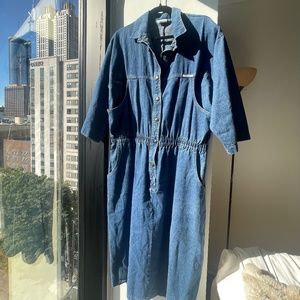 VINTAGE IDEAS 90’s Denim blue Jumpsuit dress